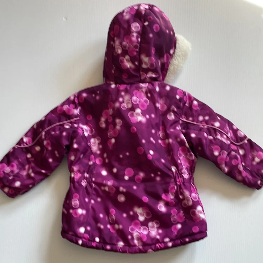 ZeroXposur pink & purple full zip hooded coat.  Girls size 24 months